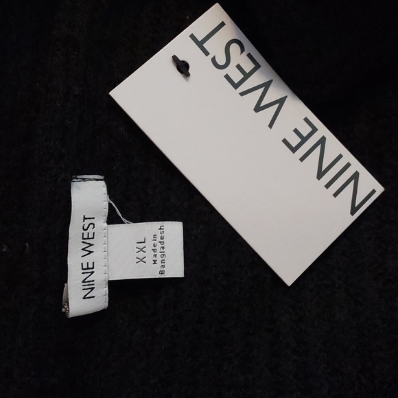 Nine West- Womens Black Super Soft Drapey Open Ribbed Texture Cardigan Sz.XXL - Picture 6 of 8